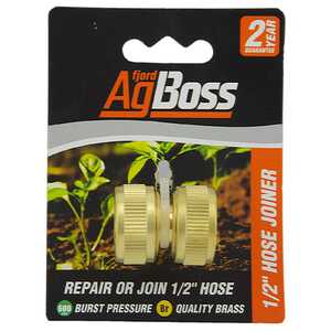 AgBoss 1/2" Brass Hose Joiner Fitting