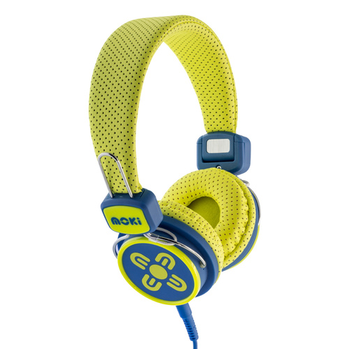Moki Kid Safe Volume Limited Yellow & Blue Headphones