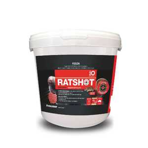 iO 1kg Ratshot Quickshot Grain Rodent Bait Pellets | Red | 17387