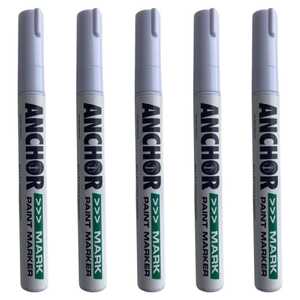Anchor 5 Pack Mark Paint Marker | White | AMW