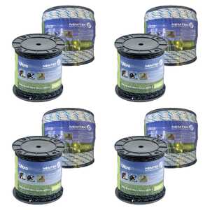 Nemtek 4 Pack 200m 6mm Ultra MIX11 Electric Fence Rope | White | AW-PBUL11W/200M