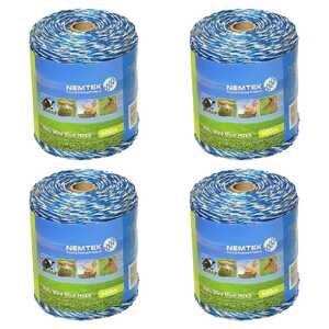 Nemtek 4 Pack 400m MIX6 Electric Fence Poly Wire | Blue | AW-PWBMIX6-400M