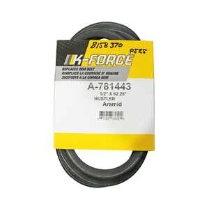 Sunbelt K-Force 1/2" x 60-1/4" Lawnmower Hydraulic Belt | Hustler | B158370