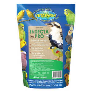 Vetafarm 450g Insecta-Pro Live Food Replacement for Birds | BFV0700