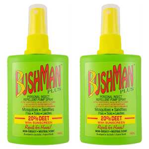 Bushman 2 Pack 100ml 20% DEET With Sunscreen DryGel | Plus | BP0100P