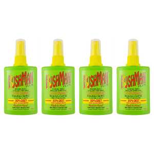 Bushman 4 Pack 100ml 20% DEET With Sunscreen DryGel | Plus | BP0100P