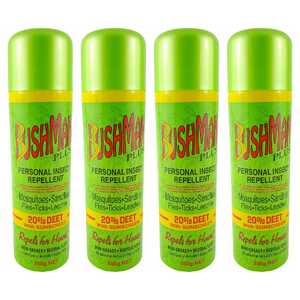 Bushman 4 Pack 350g 20% DEET With Sunscreen Aerosol | Plus | BP0350A