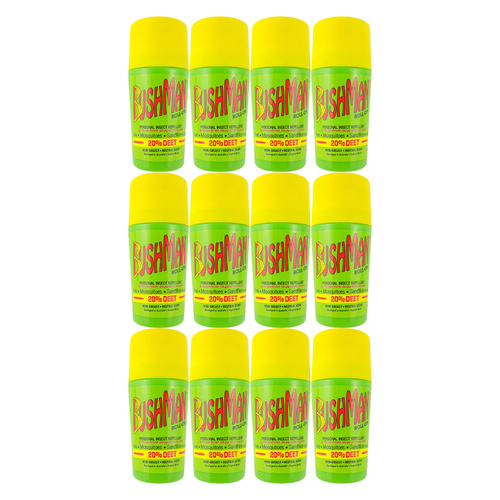 Bushman Roll-On - 20% DEET (65g) 12pc (BR0065G x 12)