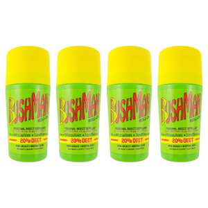 Bushman 4 Pack 65g 20% DEET Roll-On | BR0065G