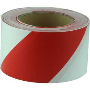Maxisafe Red and White Barricade Tape 100 x 75mm