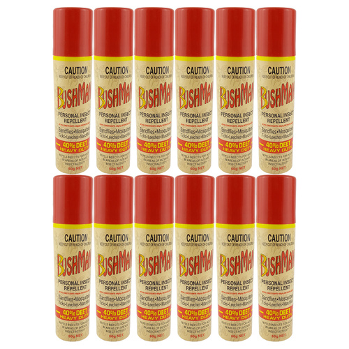 Bushman Aerosol - 40% Deet 60g 12 Pack