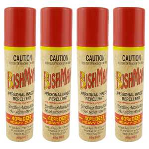 Bushman 4 Pack 60g 40% DEET Aerosol | BU0060A