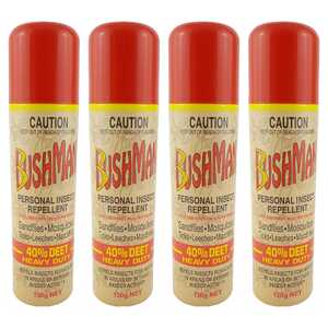 Bushman 4 Pack 130g 40% DEET Aerosol | BU0130A