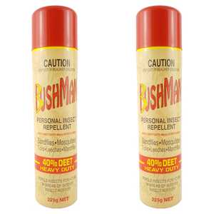 Bushman 2 Pack 225g 40% DEET Aerosol | BU0225A