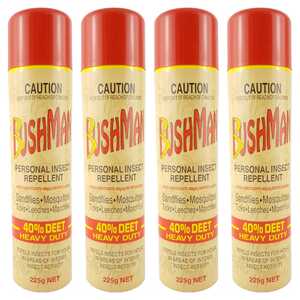 Bushman 4 Pack 225g 40% DEET Aerosol | BU0225A