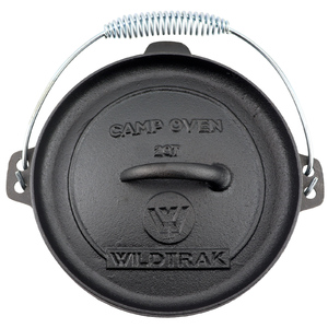 WildTrak 1.9L 2 Quart Pre-Seasoned Cast Iron Camp Oven