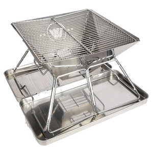 WildTrak Frontier 360 Folding Stainless Steel BBQ with Carry Bag