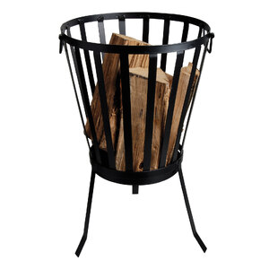 WildTrak 3-Leg Fire Pit Basket 58cm | Black