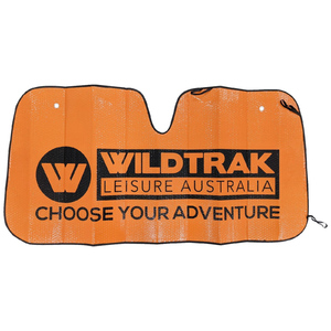 WildTrak Orange Car Windshield Sunshade Protector Cover 140x68cm