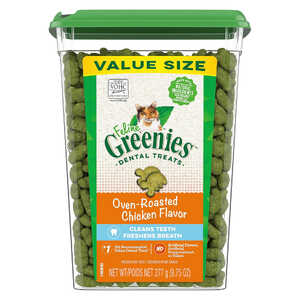 Greenies 277g Feline Dental Cat Treats | Oven-Roasted Chicken Flavour