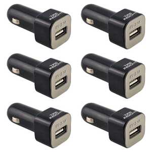 Tyre Insight 6 Pack 12V Car Cigarette Lighter Socket USB Charger Adapter | CS40