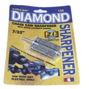 Eze-Lap 7/32" Chainsaw Diamond Grinding Stone with Guide | CSG 7/32
