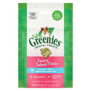 Greenies 60g Feline Dental Cat Treats | Savoury Salmon Flavour | CTG0080