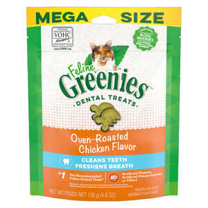 Greenies 130g Feline Dental Cat Treats | Oven-Roasted Chicken Flavour | CTG0100
