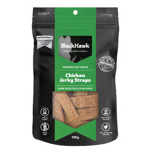 Black Hawk 100g Chicken Jerky Straps Dog Treats | DTB9060