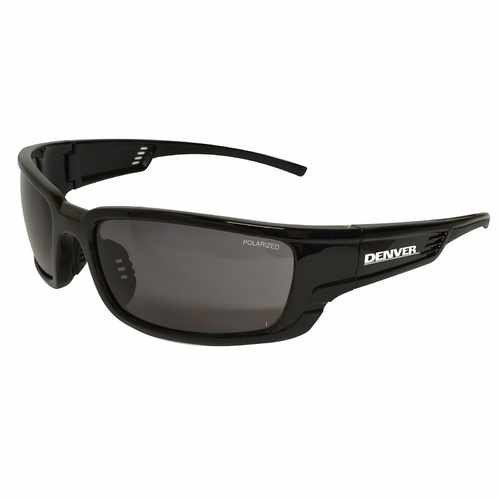 Maxisafe 'Denver' Polarised Lens Smoke Safety Glasses w/ Black Frame