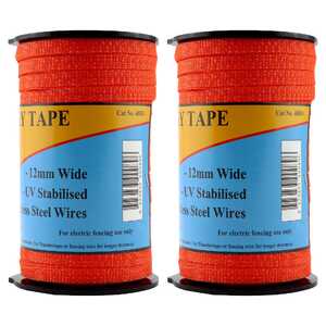 Thunderbird 2 Pack 200m Electric Fence Poly Tape Wire | Orange | EF-40BO