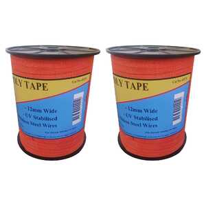 Thunderbird 2 Pack 400m x 12mm Electric Fence Poly Tape | Orange | EF-40CO