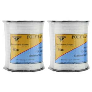 Thunderbird 2 Pack 400m Poly Hot Tape | White | EF-40CW