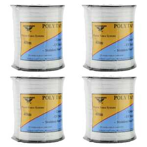 Thunderbird 4 Pack 400m Poly Hot Tape | White | EF-40CW