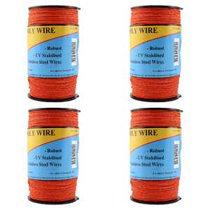 Thunderbird 4 Pack 500m Electric Fence Poly Wire | Orange | EF-40DO