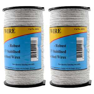 Thunderbird 2 Pack 500m Electric Fence Poly Wire | White | EF-40DW