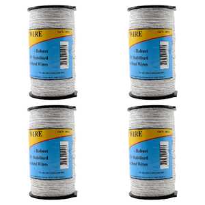 Thunderbird 4 Pack 500m Electric Fence Poly Wire | White | EF-40DW