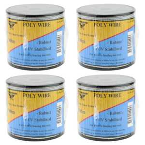 Thunderbird 4 Pack 200m Electric Fence Poly Wire | White | EF-40EW