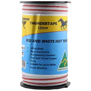 Thunderbird 200m x 12mm Electric Fence Thundertape Poly Tape | EF-48
