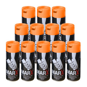 Marx 12-pack Spot and Survey Paint - Fluoro Orange