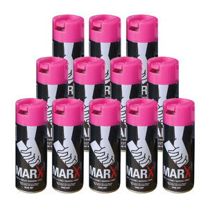 Marx 12-pack Spot and Survey Paint - Fluoro Pink