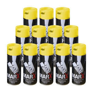 Marx 12-pack Spot and Survey Paint - Yellow