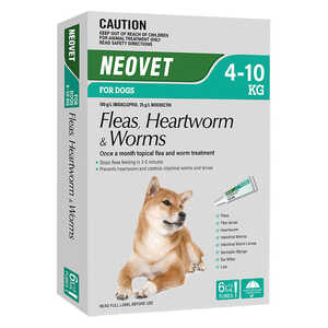 Neovet 6 Pack Fleas, Heartworm & Worms for Dogs (4 - 10kg) | FP006-2