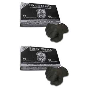 Maxisafe 200 Pack Black Shield Heavy Duty Nitrile Gloves | Medium | GNB218-M