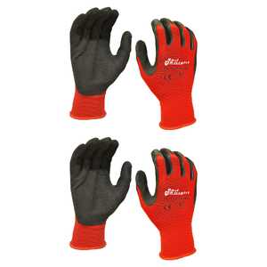 Maxisafe 2 Pack Red Knight Latex Palm Nylon Gloves | Large | GNL156-09