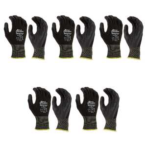 Maxisafe 5 Pack Black Knight Nitrile Palm Nylon Gloves | Large | GNN192-09