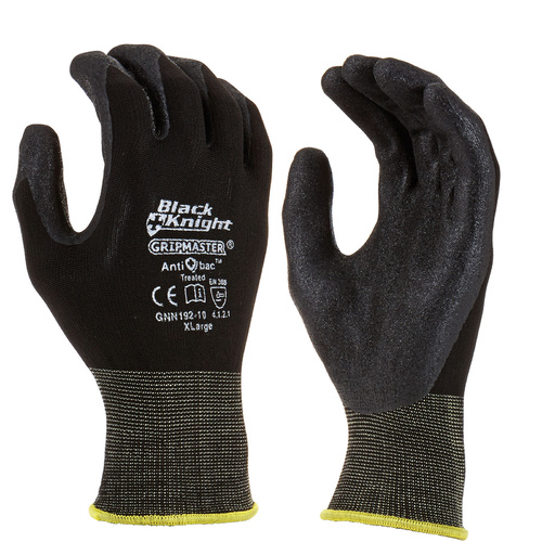 Maxisafe 'Black Knight' Nylon Glove, Nitrile Coated