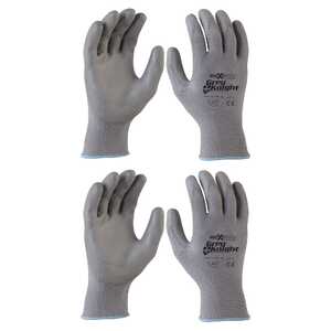 Maxisafe 2 Pack Grey Knight Polyurethane Palm Nylon Gloves | XLarge | GNP136-10
