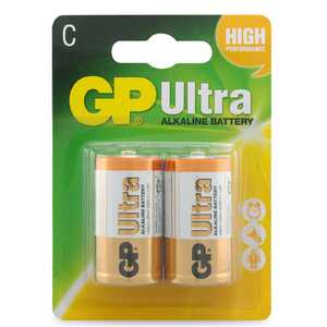 GP Batteries 2-Pack 1.5V Ultra Alkaline C Size