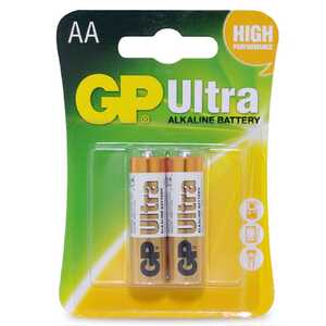 GP Batteries 1.5V Ultra Alkaline AA Battery 2 Pack